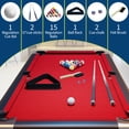 thumbnail image 4 of 6-7 Ft Portable Pool Table, Mesa De Billar para Adultos, Foldable Pool Table, Billiard Tables Set Includes Full Set of Balls, Chalk, 2 Cues & Brush for Game Rooms Apartments Offices, 4 of 6