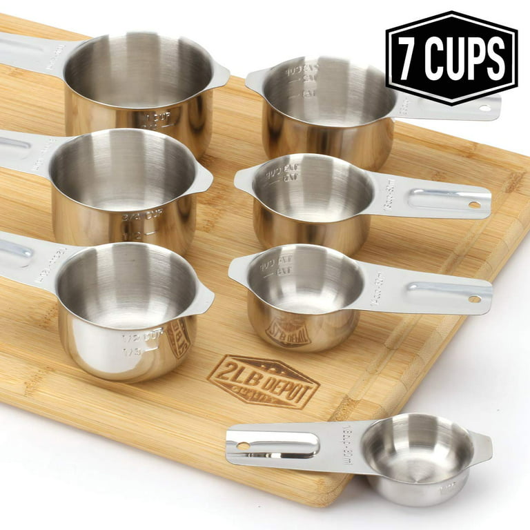 LEXI HOME 8-Piece Stainless Steel Measuring Cup and Spoon Set MW3446 - The  Home Depot