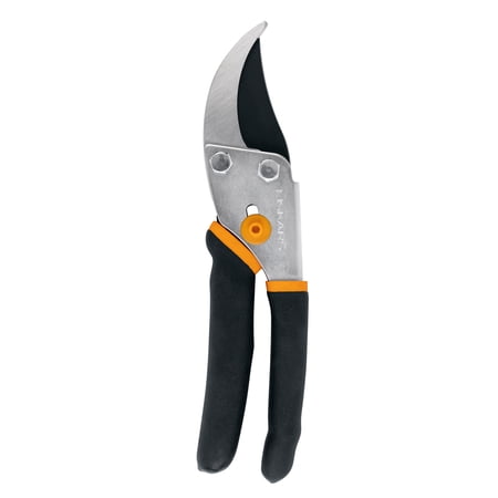 Fiskars Traditional 9" Bypass Pruner with Non-Stick Coated Steel Blades and Non-Slip Handle, 5/8" Cut Capacity