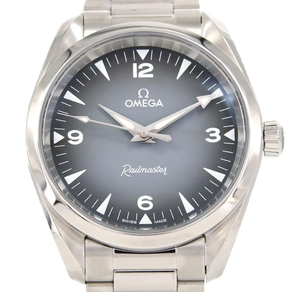 Pre-Owned Omega Railmaster 235.10.38.20.06.001 Stainless Steel Automatic Watch