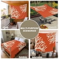 thumbnail image 6 of Coral Orange Tapestry for Bedroom Wall Hanging Tapestry, Coastal White Ocean Marine Nautical Beach Ceiling Backdrop Tapestries Poster Blanket Wall Decor for Teens Room Living Room Dorm 39" x 59", 6 of 8