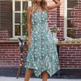 thumbnail image 4 of LOVZFMLL Robes Femmes Dames Été Mode Imprimé Sans Manches Col Rond Décontracté Robe Débardeur, 4 of 7
