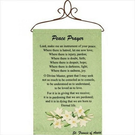 - Manual Woodworkers and Weavers SWPCPR Peace Prayer Printed Wall Hanging Vertical 17 X 26 in.