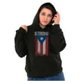 thumbnail image 3 of Puerto Rican Pride Frayed PR Flag Hoodie Sweatshirt Women Men Brisco Brands S, 3 of 5