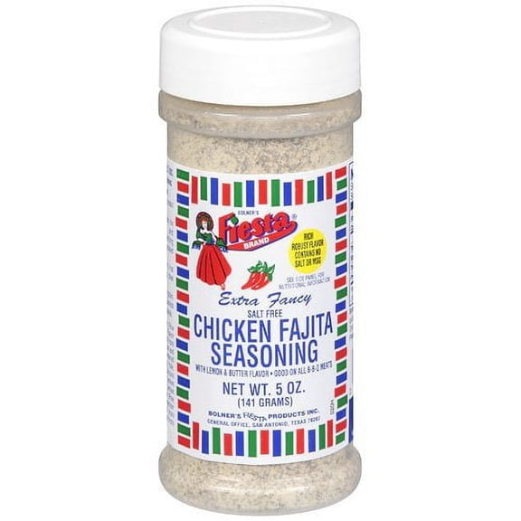 Pack Of 2 Bolner's Fiesta Salt-Free Chicken Fajita Seasoning, 5 oz (Package May Vary)