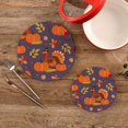 thumbnail image 2 of SKYSONIC Thanksgiving Day Elements Pot Holders Trivets, 2 Pcs Heat Resistant Trivets,Turkey Pumpkin Cotton Thread Weave Mats for Hot Pads Pans Pot Bowl Teapot for Kitchen Decor, 2 of 7