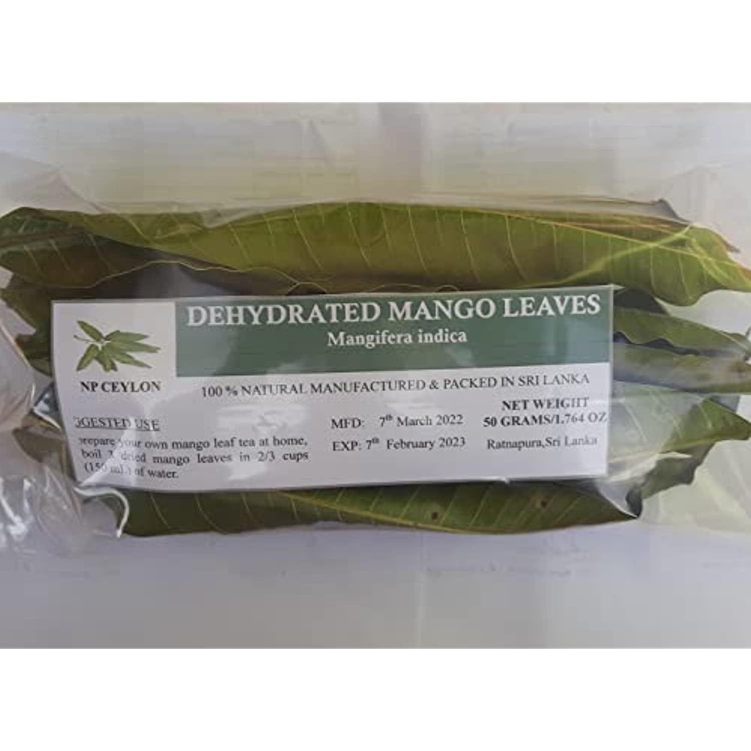 Dried Mango Leaves Hoja De Mango Pure, No Fillers, AllNatural, Non