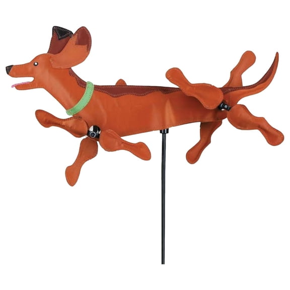 Whirligig Spinner Dachshund 20" – Adorable Dog-Themed Design, Weather-Resistant Outdoor Decor, Durable & Lightweight for Patios, Yards, and Gardens - Eye-Catching Wind Spinner
