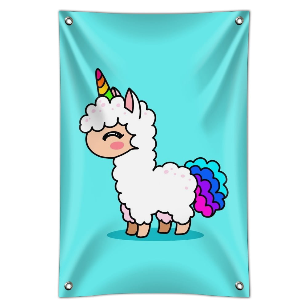 Cute Kawaii Rainbow Llama Unicorn Home Business Office Sign - Walmart.com - Walmart.com