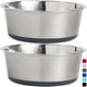 thumbnail image 1 of Juego de cuencos para perros Gorilla Grip de acero inoxidable de 1,9 L (paquete de 2), 1 of 9