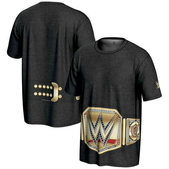 Men's ProSphere Black WWE Undisputed Championship Title Belt T-Shirt
