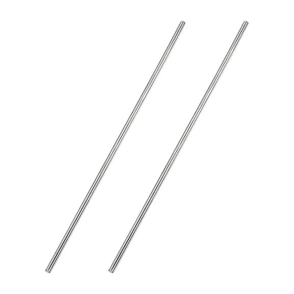2mm x 100mm 304 Stainless Steel Solid Round Rod for DIY Craft - 2Pcs