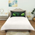 thumbnail image 6 of GZHJMY Satin Pillowcase for Hair and Skin Breathable Slip-Cool, Wrinkle-Resistant Soft and Smooth 20x30In Single Side Envelope Opening Without Zipper Green Cat Eyes, 6 of 7