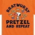 thumbnail image 3 of Peanuts - Bratwurst Pretzel And Repeat Snoopy - Toddler & Youth Short Sleeve Graphic T-Shirt, 3 of 6