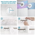 thumbnail image 5 of No Hook Shower Curtain, Coastal Ocean Shower Curtains for Bathroom with See Through Top Window, Sparkle Sea Abstract Colorful Waterproof & Washable Bath Curtain Extra Long 72"x96", 5 of 9