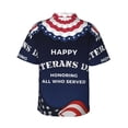 thumbnail image 4 of Happy Veterans Day (1) Men's 3d Print Casual Button Down Shirts, Novelty Hawaiian Short Sleeves 2xl, 4 of 8
