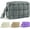 Gray, variant on Puffer Quilted Makeup Bag Cosmetic Bags,Puffy Travel Toiletry Pouch for Women,Cute Checkered Zipper Bag Travel Essential,Portable Aesthetic Make up Organizer Bag for Gifts Work Daily