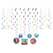 American Greetings Trolls Swirl Multi-color Animation Birthday Party Streamers, 12 Count