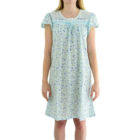 

Ezi Women s Cap Sleeve Floral Nightgown