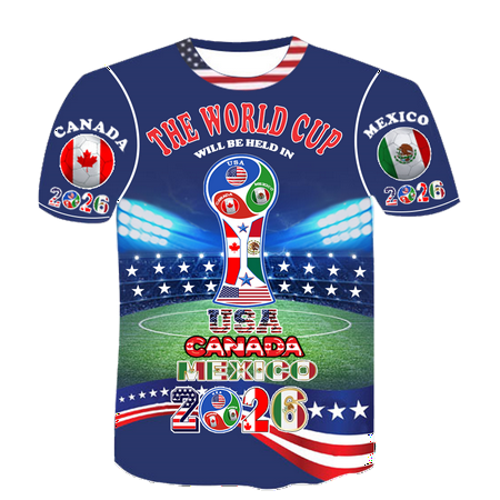 Get Your Fifa World Cup 2026 Host Nations T-Shirts World Cup Design Now- For USA-Canada-Mexico Sports T-shirts X-Large Size With Free Gift!