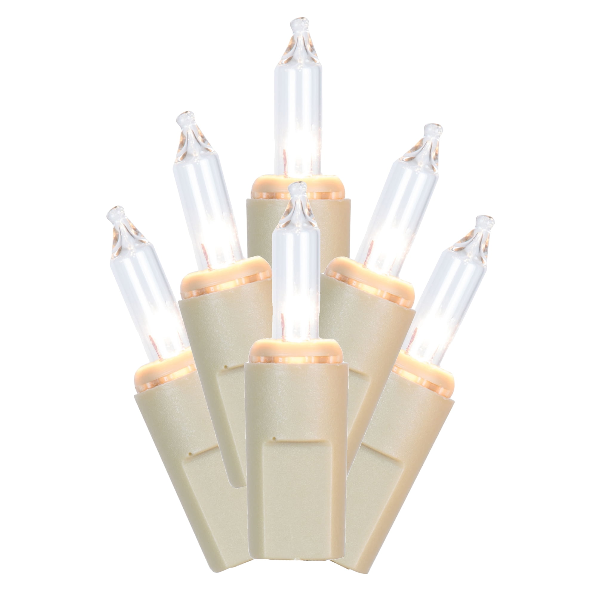 Vickerman 50 Clear Duralit Mini Light on Champagne Wire, 37' Christmas