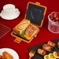 thumbnail image 4 of Microwave Toaster, Non Stick Microwave  Maker with Heart Pattern, Grilled Cheese  Maker Toastie Maker for Bread Grilled Meat, 4 of 7