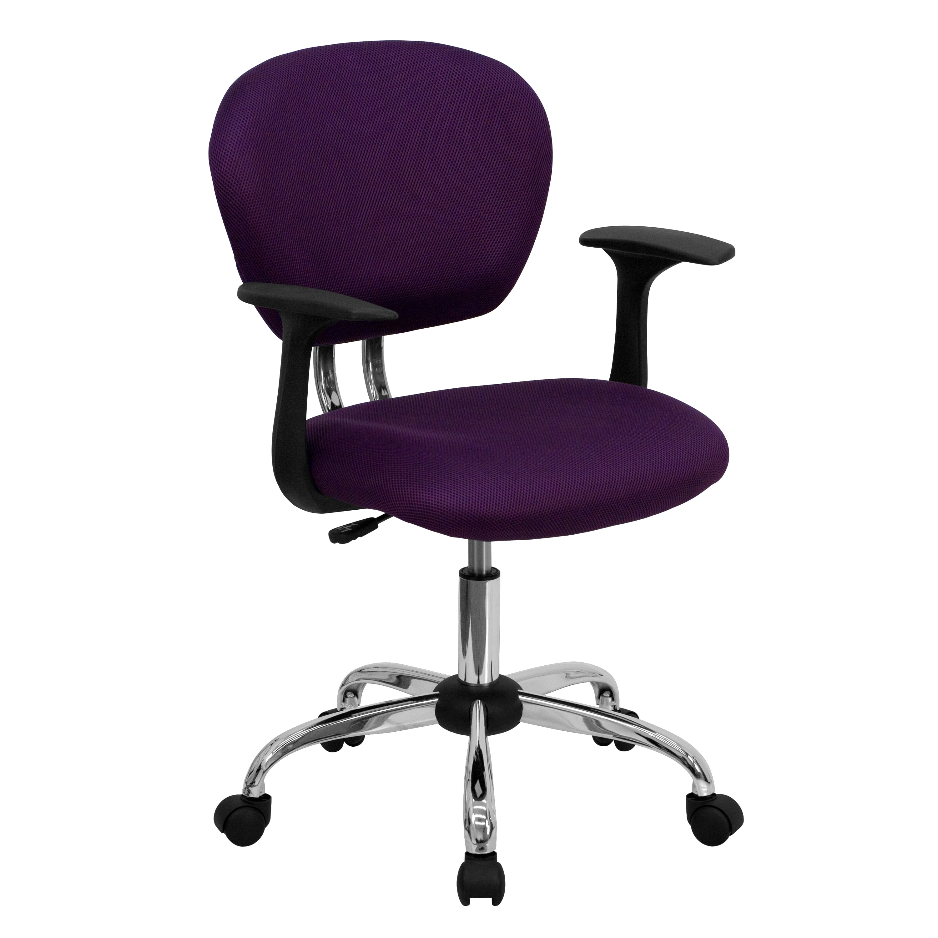 Flash Furniture Mid-Back Purple Mesh Padded Swivel Task Office Chair