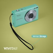 Vivitar Popsnap Compact Digital Camera, Mint, 16X Zoom, 1080p, Built-in Flash, Micro SD, Slim Lightweight Pocket Design