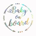 thumbnail image 5 of SPRING PARK Round Baby on Board Car Vehicle Body Window Reflective Sticker Decal Decoration, 5 of 5