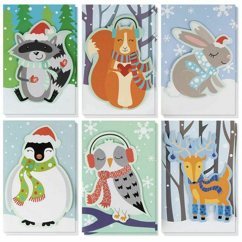 24-Pack Handmade Holiday Greeting Christmas Card - 6 Cute ...