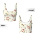 thumbnail image 6 of Goofa Floral Printed Sports Bras for Women, High Impact Running Bra Workout Crop Tank Tops Longline Sports Bra Push up-Medium, 6 of 9