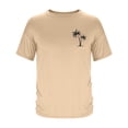 thumbnail image 4 of Blczomt Summer Beach Men T Shirts Casual Palm Tree Printed Graphic Tees Crew Neck Loose Yellow Short Sleeve Men's Fashion, 4 of 5