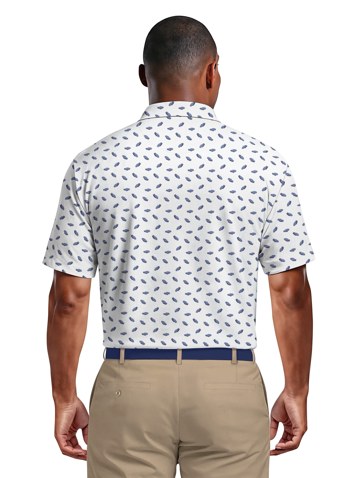 Ben Hogan Men's & Big Men's Performance Car Print Short Sleeve Polo Shirt, up to 5XL