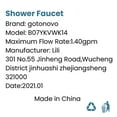 thumbnail image 4 of Exposed Shower Faucet Set 8 Rain Shower 2 Double Knobs Handle Gold Polish Triple Function Tub Spout Shower Fixture Combo System Unit Set, 4 of 9