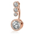 thumbnail image 1 of QJUHUNG 14G Belly Button Ring Candy Navel Rings Belly Button Piercing Rose Gold, 1 of 7