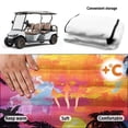 thumbnail image 5 of Bulopur Hawaii Golf Cart Seat Covers Palm Tree Golf Cart Seat Towel Blanket with 4 Front Pockets& Nonskid Bottom Fits for EZGO, Yamaha, Club Car, 5 of 8
