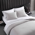 thumbnail image 6 of Vera Wang - King Comforter Set, Luxury Cotton Bedding with Matching Shams, Medium Weight & Ideal for All Seasons (Waffle Pique King, Moonlight Grey) Moonlight Grey King Comforter Set, 6 of 13