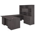 thumbnail image 1 of Scranton & Co Engineered Wood 72W U Shaped Desk with Hutch in Storm Gray, 1 of 7
