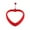 742_Red, variant on Wedding Ring Cookie Cutter Silicone Heart-Shaped Circular Ring Frying Mold With Handle For Non-Stick Frying