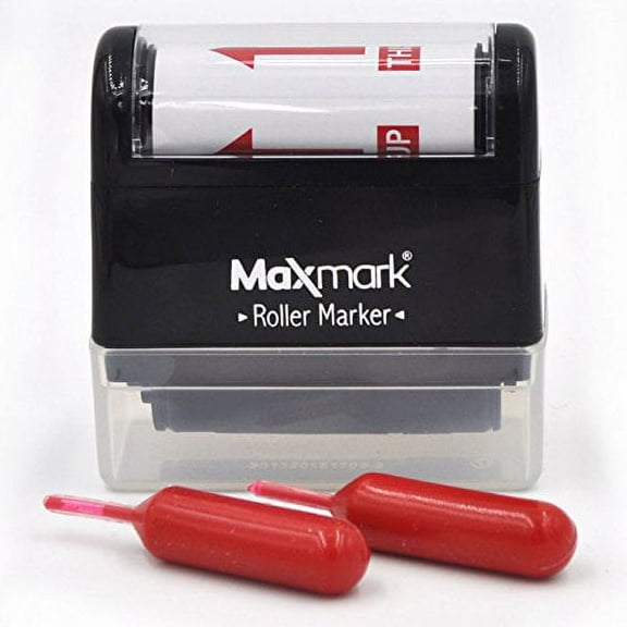 THIS SIDE UP - Roller Stamp with Two Replacement Red Ink Tubes