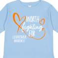 thumbnail image 4 of Inktastic Worth Fighting For Leukemia Awareness Orange Heart Boys or Girls Long Sleeve Toddler T-Shirt, 4 of 5