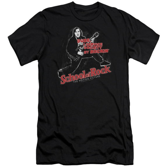 School Of Rock Rockin Adult 30/1 T-Shirt Black