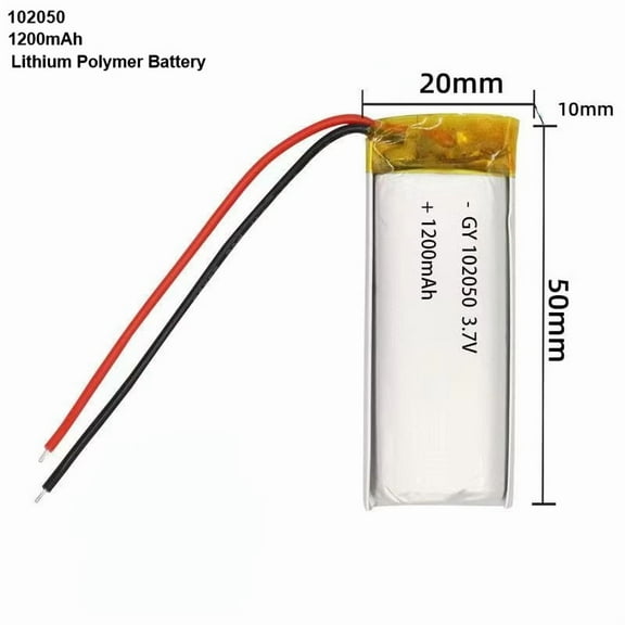3.7V 1200mAh Li-Ion Battery 102050 Lithium Polymer Rechargeable Battery For Bluetooth Headset GPS Toy
