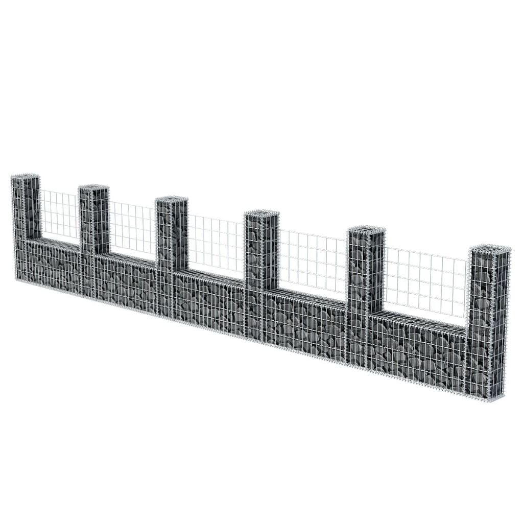 vidaXL Gabion Basket/Planter/Raised Vegetable Bed Steel Wall Fencing Barrier 