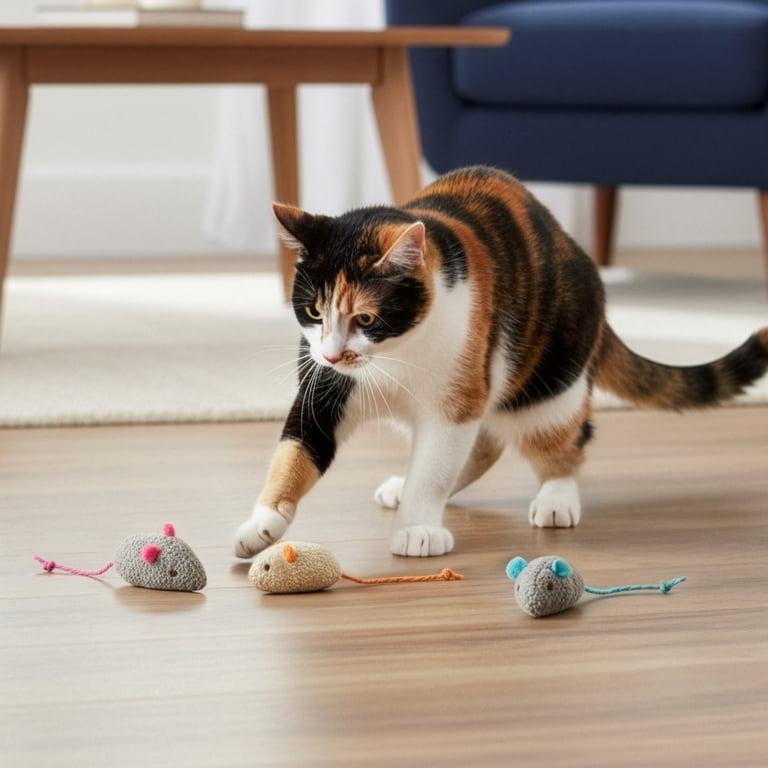 SmartyKat Skitter Critters Catnip Mice, Pack of 3, Fun Cat Toys