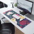 thumbnail image 2 of Long Mouse Pads for Desk,Pioneer Flower Floral Print Pattern Desk Mats on Top Of Desks, Desk Mouse Pad Extra Large with 3mm Non-Slip Base and Stitched Edge for Gaming,Office,Work,Home 31.5"x11.8", 2 of 6