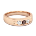 thumbnail image 2 of Culvert Ring 925 Sterling Silver Rose Plated 0.30 Ct Garnet Mother's Day Gift Ring, 2 of 3