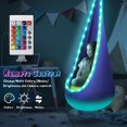 thumbnail image 2 of YUBIKWETE Light Up Kids Pod Swing Seat With LED Lights Blue Nylon Hanging Hammock Chair Indoor Outdoor, 2 of 6