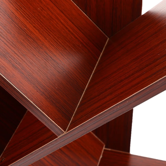 Supvox Desktop Bookshelf Book Shelf Brown Density Board 1Pack