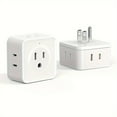 thumbnail image 5 of OUSITAID [Fast Arrival] 2 Pack 5-Way Multi Plug Outlet Extender  JcBlaon 3 Prong Flat Wall Plug Expander with Compact Design for Cruise Ship  Travel  Home  Office  Dorm Essentials, 5 of 7